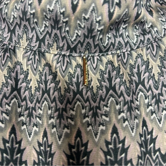 T-Bags LA Chevron Tunic Dress Gray White XS Boho Casual - Picture 11 of 14